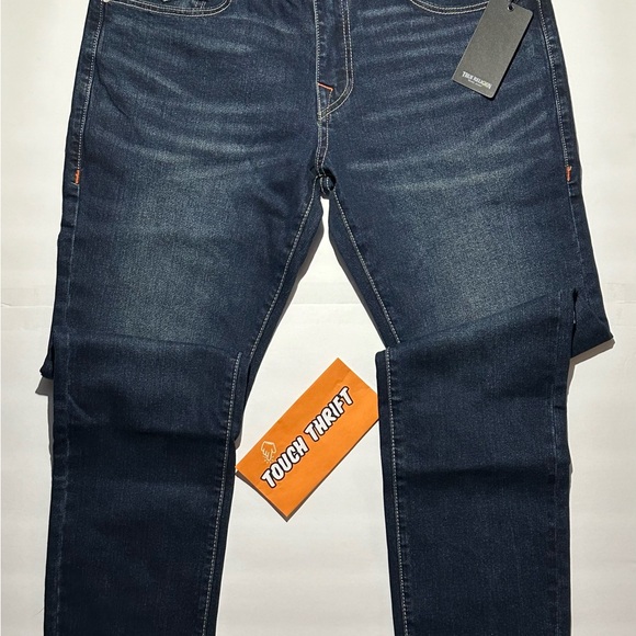 True Religion Men's Deep Indigo Relaxed Slim Jeans - Picture 1 of 4